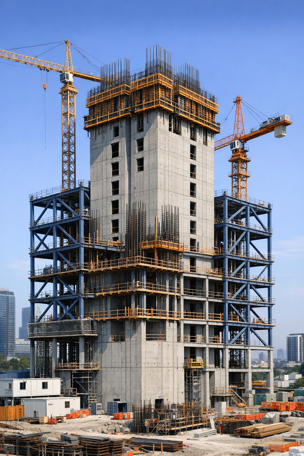 High-rise structural construction project