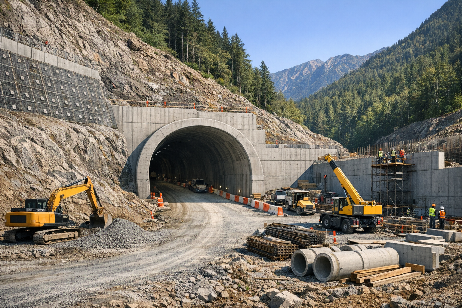 Infrastructure tunnel construction project